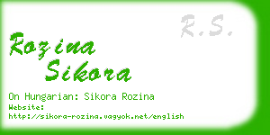 rozina sikora business card